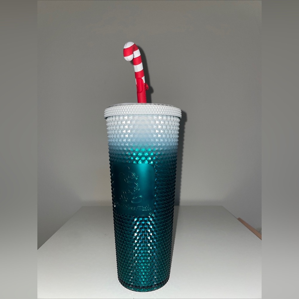 Disney World Parks 2023 Starbucks Mickey Holiday Candy Cane Tumbler Cup NEW